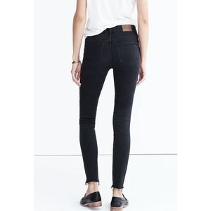 Madewell 9" High-Rise Skinny Jeans in black size 25